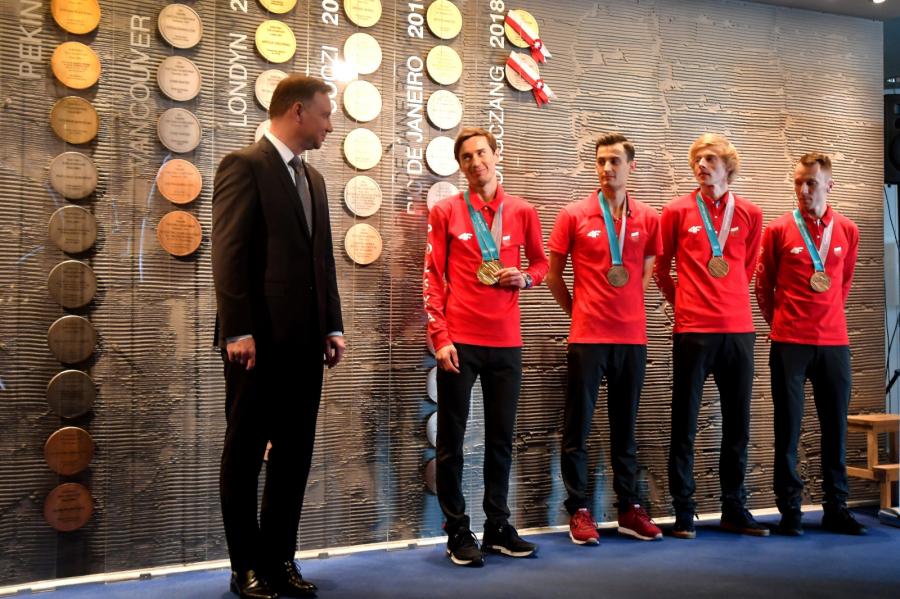 Prezydent Andrzej Duda na Gali Olimpijskiej w Warszawie