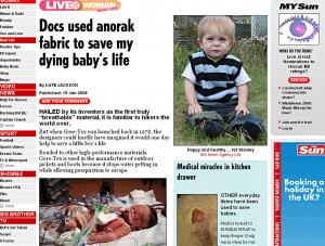 Gore-Tex uratował życie małemu chłopcu