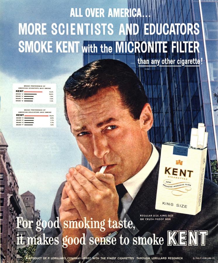Papierosy "Kent", rok 1969