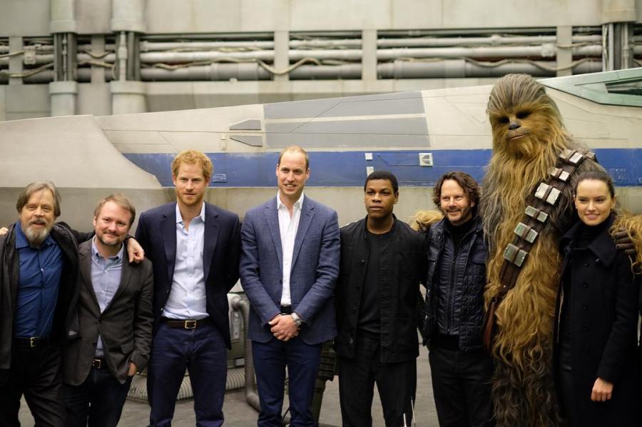 William i Harry z ekipą "Gwiezdnych wojen"